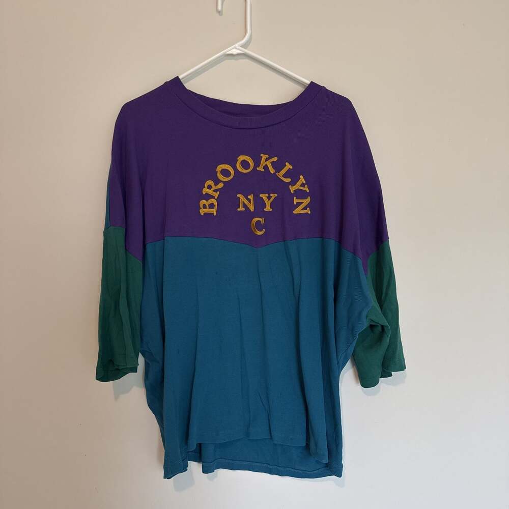 Asos 90s style Color Block 3/4 sleeve Sweatshirt